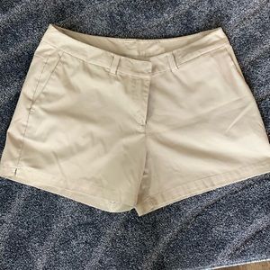 Women’s Nike golf shorts, size 10, bone/khaki
